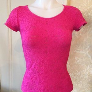 LAST TANGO stretch lace short sleeve top size S/M